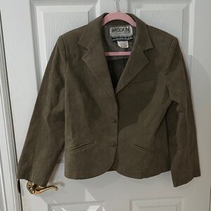 Vintage brown/top ultra suede blazer Leo Chevalier, BRODKIN Ultrasuede large